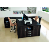 mesa para escritório em l com gavetas preço Residencial Cândido Ferreira
